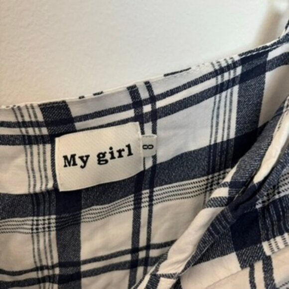 NWOT plaid tie top dress with cutout, size S - Picture 4 of 6